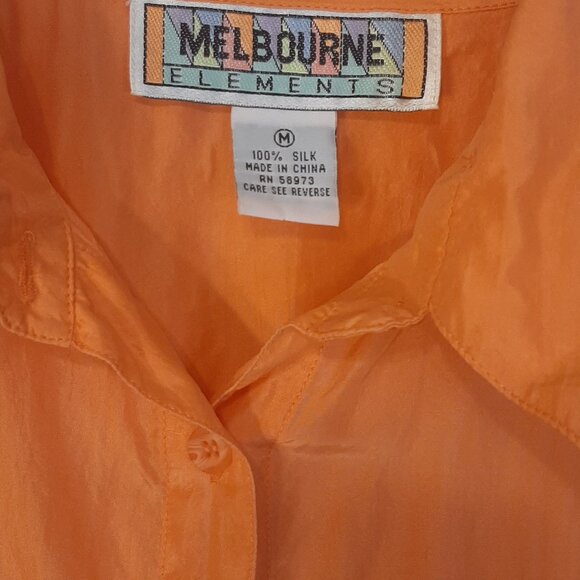 Vintage Melbourne Elements 100% Silk Blouse Size M - Picture 3 of 4